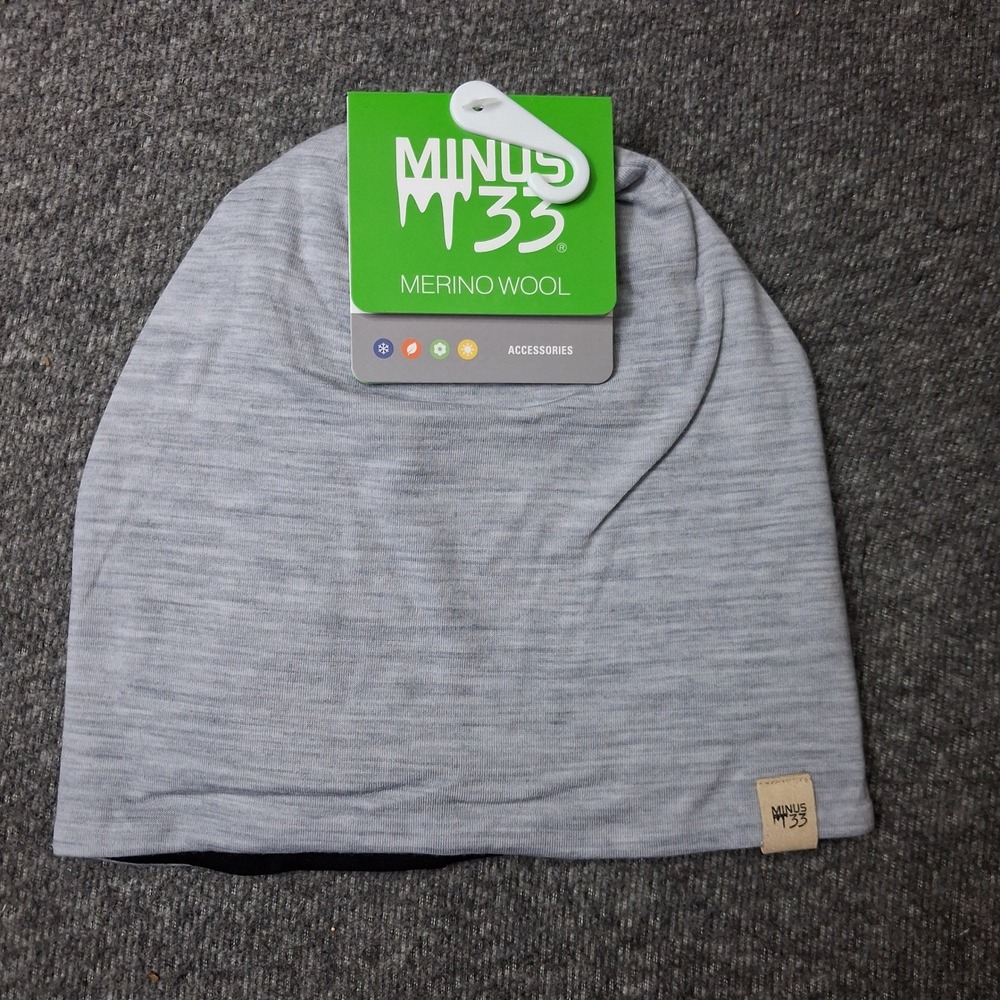 Minus33 Merino Wool Blend Beanie Gorpcore Grey 3524 Lightweight Hat NWT